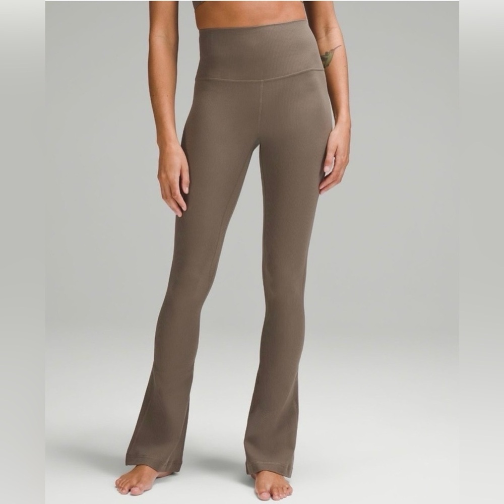 Lululemon Align High-Rise Ribbed Mini-Flared Pant Nomad Extra Short - Size 6